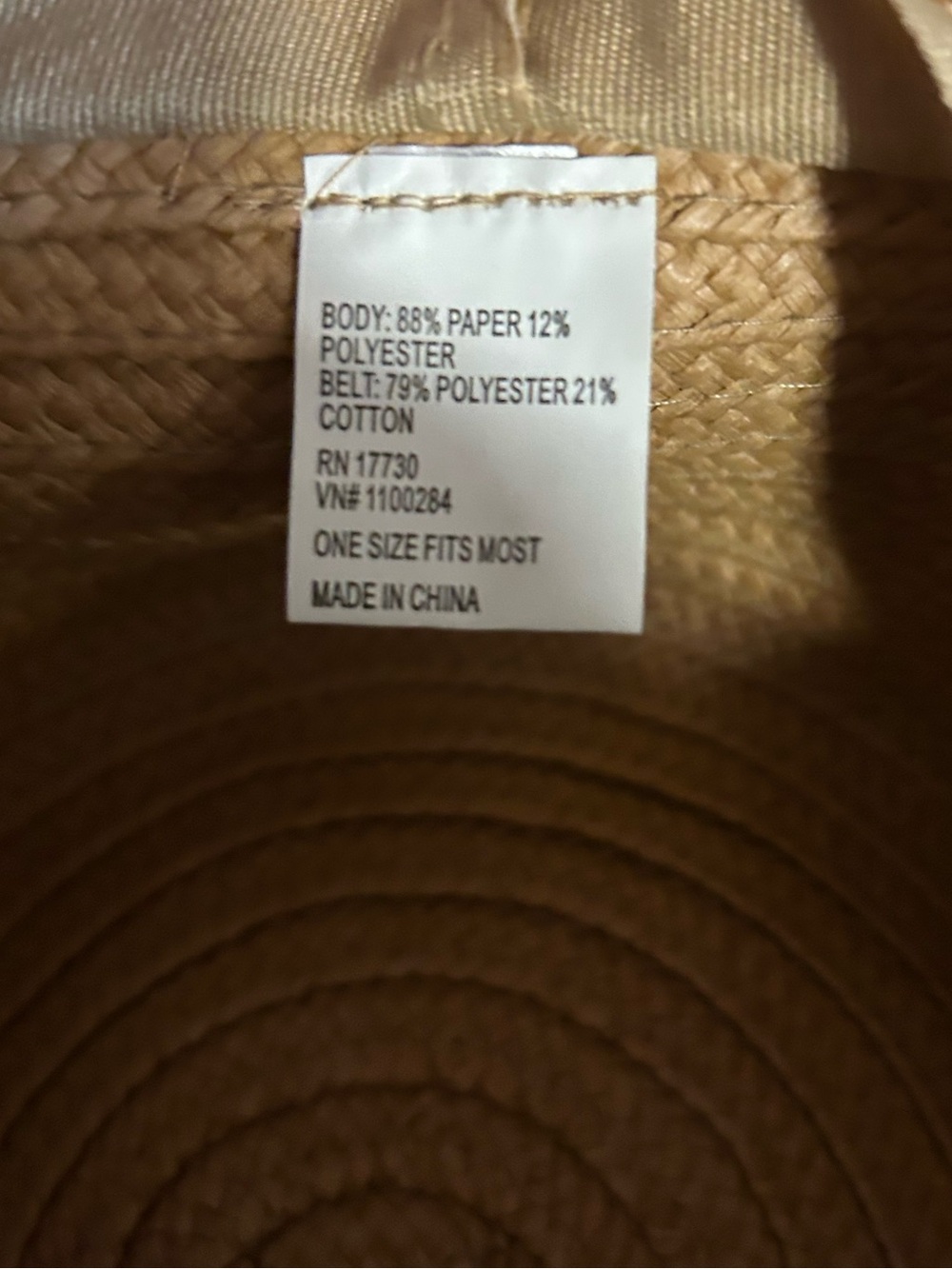 Target NWOT 2013 Braided Straw Cloche Bucket Hat - Beige/Navy - Picture 6 of 6